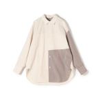 ブラウス シャツ パッチワークシャーティングシャツ レディース