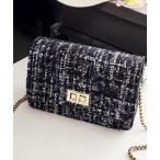 ショルダーバッグ バッグ チェーンショルダーバッグ ツイード風上品 レディース