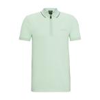  рубашка-поло сетка ti tail Zip шея тонкий Fit рубашка-поло мужской 