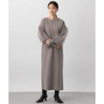 ワンピース ソデチュールドッキングニットワンピース レディース