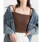 キャミソール カップ付き・ショート スクエアキャミソール