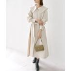 ワンピース SHIPS any_ 「洗濯機可能」ダブルクロス チェルシー ワンピース「NAVY BLUE」