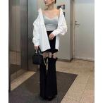 キャミソール パット付きクロスラインビスチェ