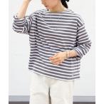 tシャツ Tシャツ レディース ORCIVAL/オーシバル　コットンロード　クルーネックロングスリーブプルオーバー　ボーダー　CREWNECK LON