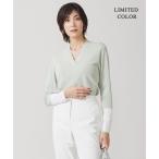 ショッピングピスタチオ ニット セーター 「WEB限定カラーあり・洗える」 シンセティックフルニードル Vネックプルオーバー レディース