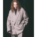 ジャケット テーラードジャケット 「UNISEX」Wool Mix Prime-Over Double Tailored Jacket/ウールミックス