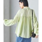 ブラウス シャツ 「洗濯機可能」スタンドフリル ボリューム ブラウス 24SS  レディース