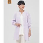 ブラウス シャツ 「L」「ウォッシャブル」「接触冷感」「吸水速乾」「UV対策」ソフトタイプライタースタンドカラーロングシャツ レディース