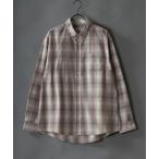 ショッピングストライプ シャツ ブラウス メンズ Broadcloth Stripe ＆ Plaid Shirt/ストライプ チェック ブロードシャツ