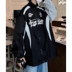 ブルゾン アウター 韓国風 ナイロン バイカー ジャケット メンズ