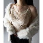 ショッピングキャミソール キャミソール 「 カップ付き 」ベロアレースクロップドキャミビスチェ ／ velor lace cropped camisole bustier