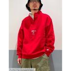 トレーナー スウェット 「MLB別注」ワッペン刺繍プリントハーフジップスウェット メンズ レディース