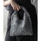 ハンドバッグ 「 ４color 」ラメシャギーニットミニハンドバッグ