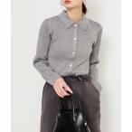 カーディガン ラメニットコンパクトカーディガン レディース