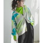 カーディガン ジャガードモチーフ柄ニットカーディガン レディース