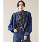 デニムジャケット gジャン デニムノーカラージャケット（セットアップ可） レディース