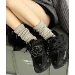 靴下 「float」ベーシック 無地リブ ミドル丈ソックス レディース