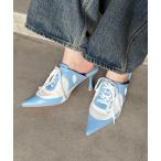 パンプス ポインテッドトゥスニーカーミュール