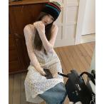 ワンピース 新色追加/レース透かしワンピース