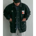 ショッピングカバーオール ブルゾン アウター ラクガキプリント デニムカバーオールジャケット/セットアップ可能 メンズ レディース