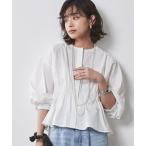 ブラウス シャツ 「大きいサイズ」パフスリーブギャザーブラウス シックスタイル　 レディース