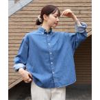 ブラウス シャツ GYMPHLEX/ジムフレックス　ショートデニム ボタンダウンシャツ　SHORT DENIM B.D. SHIRT　GY-B0198