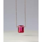 ネックレス バイカラー クリスタル ネックレス| K10YG レディース