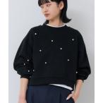 ショッピングスタッズ トレーナー スウェット ドットスタッズオーバースウェット / ショート丈 クロップド トップス スタッズ オーバーサイズ レディース