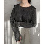 tシャツ ラメシアートップス レディース