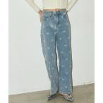 パンツ デニム ジーンズ ハートプリントデニム / サイズ展開あり レディース
