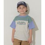 tシャツ 「型崩れしないやわらかコットン」配色ロゴプリントビッグTシャツ キッズ 子供服 男の子