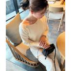 ニット セーター アシンメトリーカシミア混ニット「Ran select」 ニット カシミア 綺麗目 シンプル オフィスカジュアル アイボリー グレー