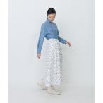 スカート コットンチェアーモチーフカットジャカードスカート