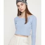 tシャツ AGING LOGO RIB TOPS エージング ロゴ リブ トップス レディース
