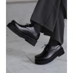 ビジネスシューズ 「cussil/クシル」「+6.5cm」プレーンワイドトゥダービーシューズ メンズ レディース