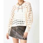 ニット セーター 穴あきデザインニ