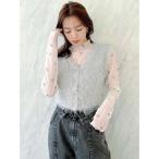 ニット セーター ラメシャギー2wayミニトップス レディース