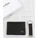 名刺入れ CK ワンポイント レザーカードケース キーリング ギフトセット Card Case(Key Fob Gift Set) メンズ レディース