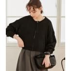 カーディガン ラメ ジップ クロップド丈 カーディガン レディース