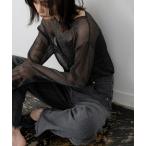 tシャツ ラメシアークルーネックPO レディース