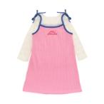 ワンピース 「2Pセット」ワッフルキャミワンピ×シアートップス キッズ 子供服 女の子