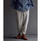 パンツ AIR COTTON ダブルジャガード リブ切り替えパンツ レディース