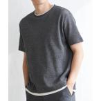 tシャツ メランジワッフルフェイクTシャツ メンズ