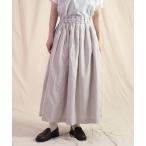スカート 「Brocante / ブロカント」 綿麻キャンバスプリッセスカート