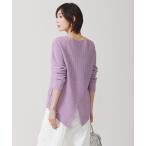 ニット セーター 「洗える」 ペーパーブレンドシャインニット プルオーバー レディース