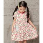 ワンピース アートフラワープリントワンピース キッズ 子供服 女の子