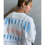 tシャツ Tシャツ レディース 「MANHATTAN PORTAGE/マンハッタンポーテージ」 別注 ショート丈バックプリントTシャツ