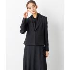 セレモニースーツ セットアップ 「喪服・礼服」「3点セット」「洗える」ブラウス・ジャケット・スカート/ブラックフォーマルスーツ「花柄刺繍」 レディース