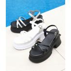 ショッピング厚底 サンダル サンダル 厚底プラットフォームアンクルストラップサンダル ZOZOTOWN+オフィシャルサイト限定商品 レディース