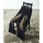 ショッピングフリンジ ジーンズ オーバーダイ加工 ケミカルウォッシュ サイドフリンジ ワイド デニムパンツ メンズ レディース